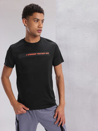 HRX by Hrithik Roshan Twin Collection Typography Printed Rapid-Dry Training T-shirt