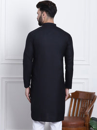 SOJANYA Band Kolar Geometrik Benang Kerja Kapas Kurta