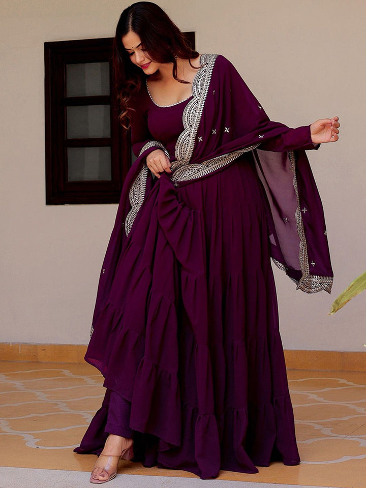 KALINI Women Regular Kurta with Trousers & With Dupatta