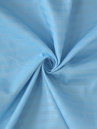KLOTTHE Blue Striped 300 TC Fitted Super king Double Bedsheet with 2 Pillow Covers