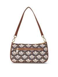 ZOUK Floral Printed Structured Baguette Bag Handbags
