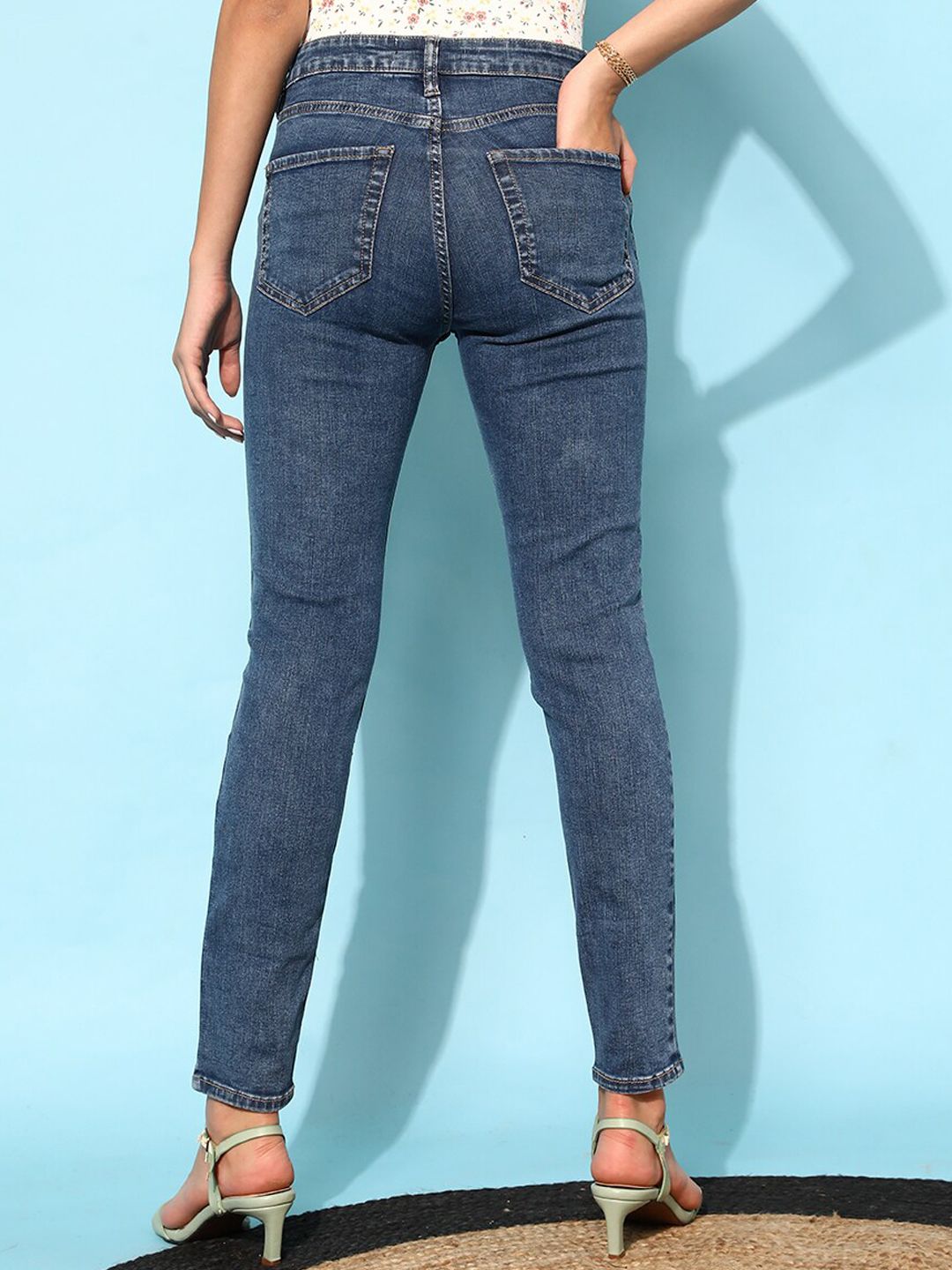 STREET 9 Women Blue Slim Fit Jeans