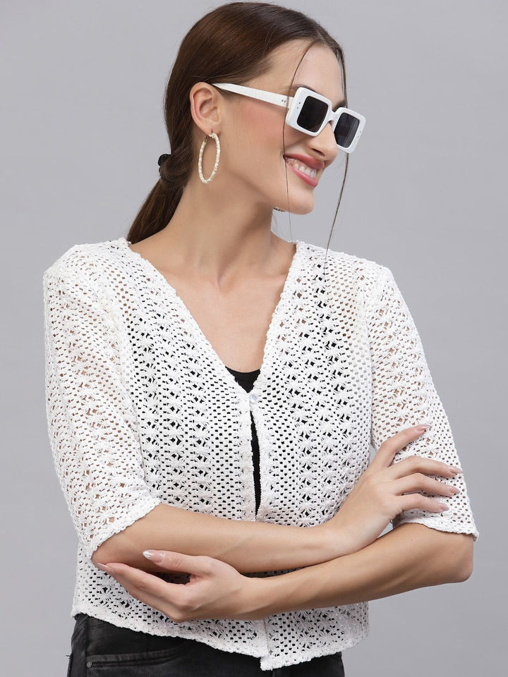 Style Quotient Women White Shrug