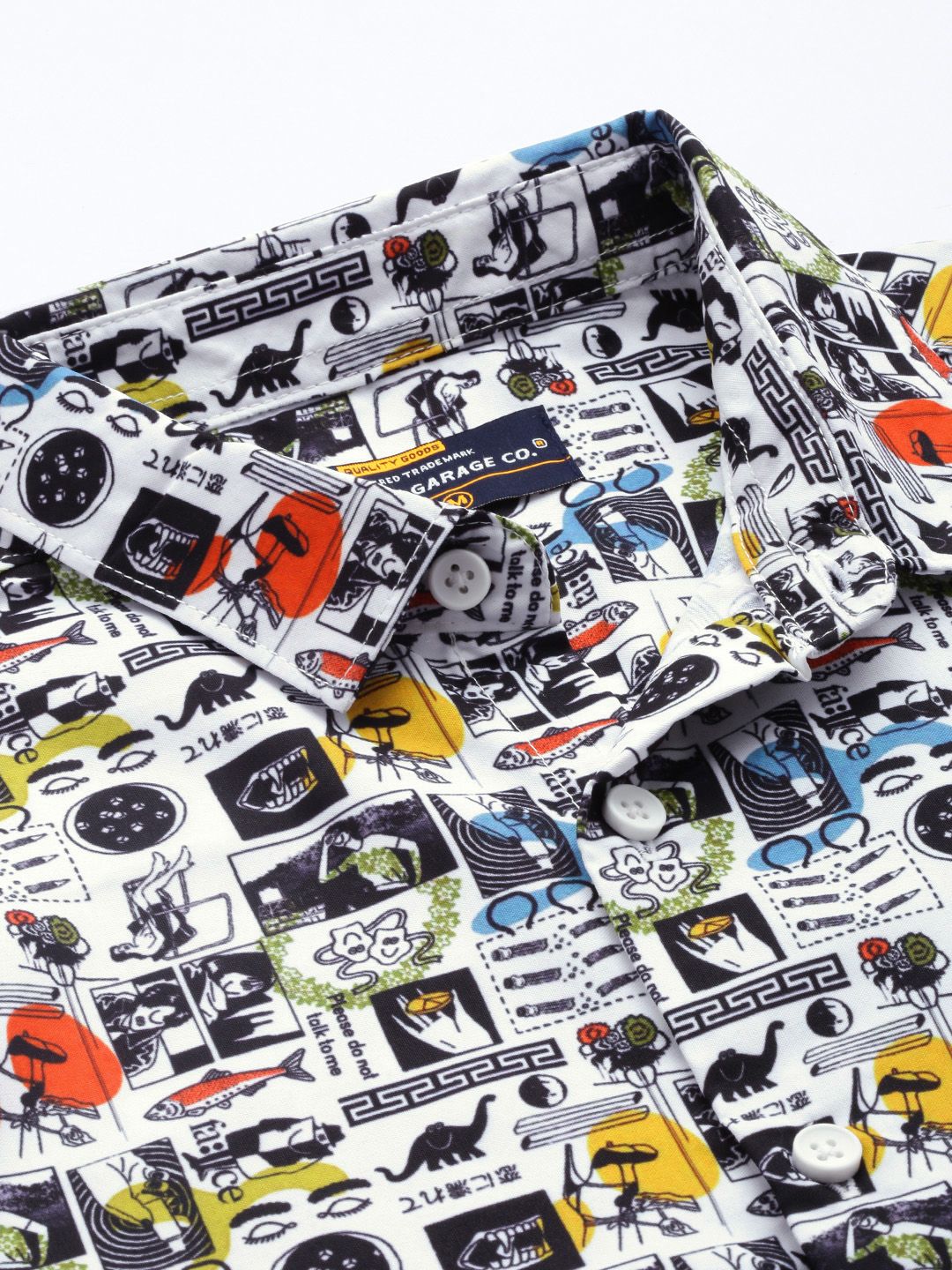 The Indian Garage Co Men Regular Fit Graphic Printed Resortwear Shirt