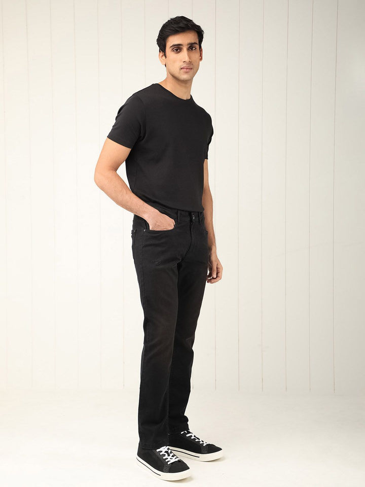 RARE RABBIT Men Ray Mid Rise Slim Fit Cotton Jeans