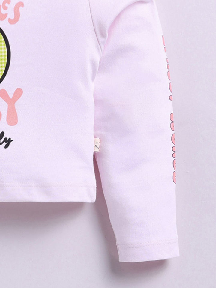 Happy Faces Girls Graphic Print Pure Cotton T-shirt
