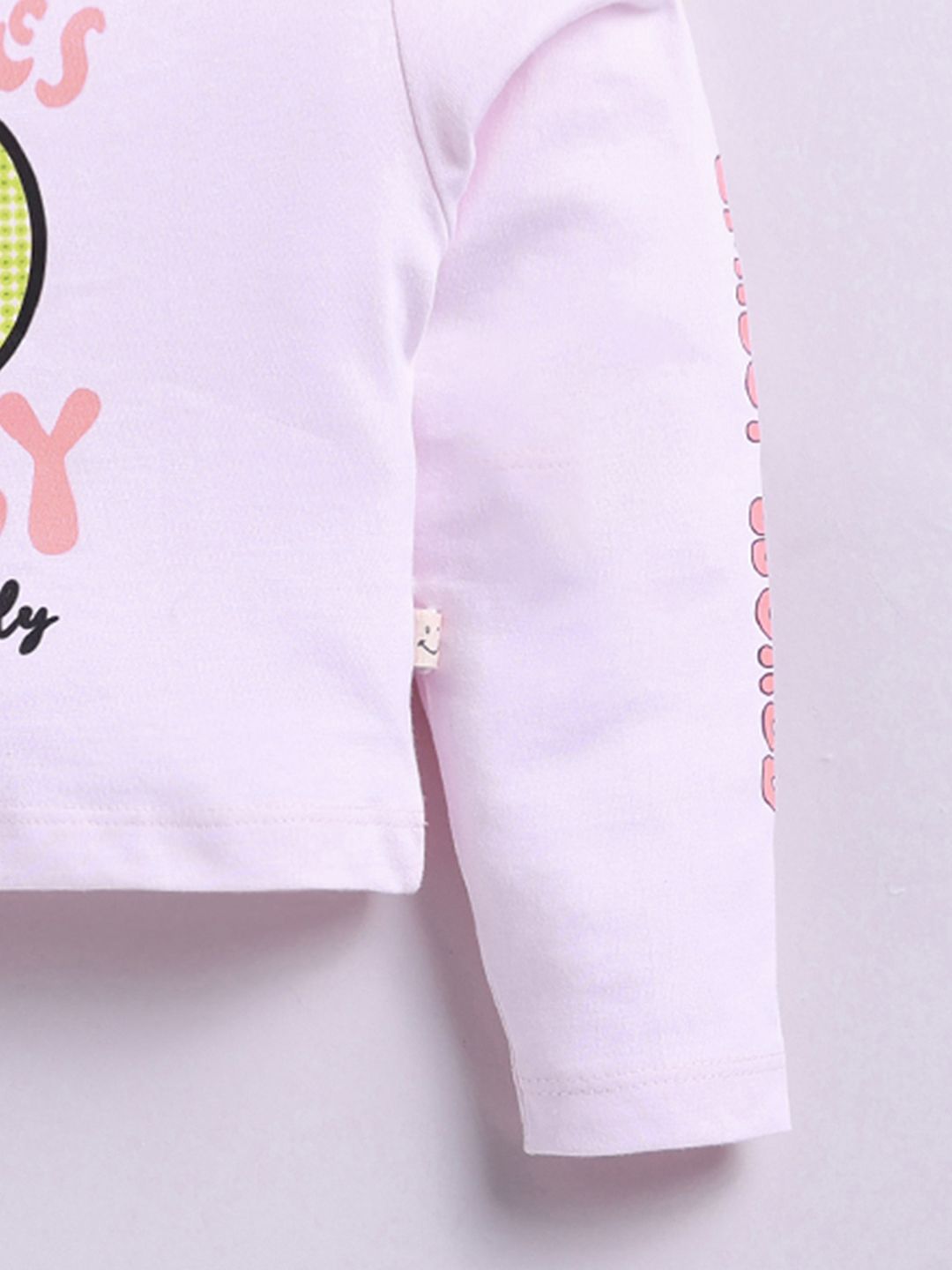 Happy Faces Girls Graphic Print Pure Cotton T-shirt