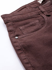 all about you Women Solid Wide Leg Stretchable Jeans