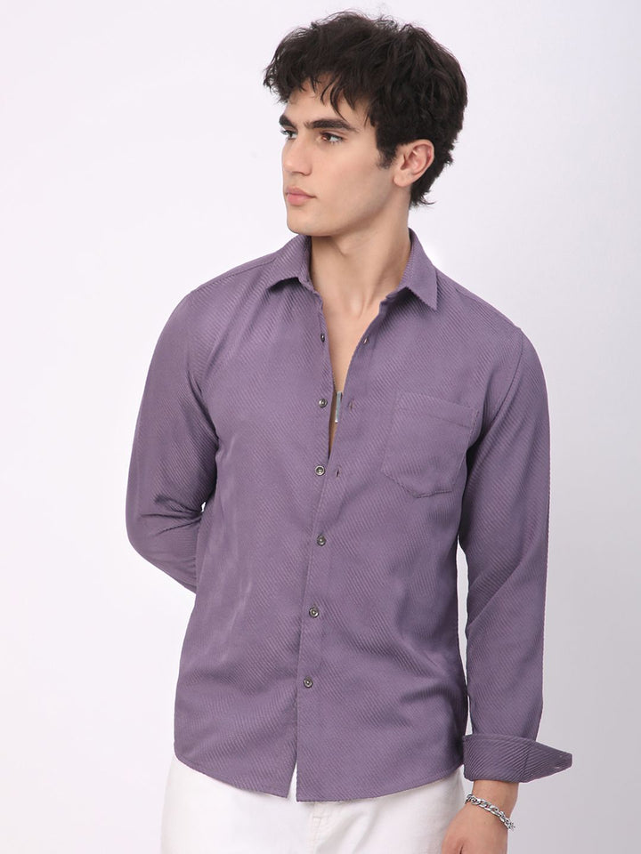 VASTRADO Men Classic Slim Fit Opaque Casual Shirt