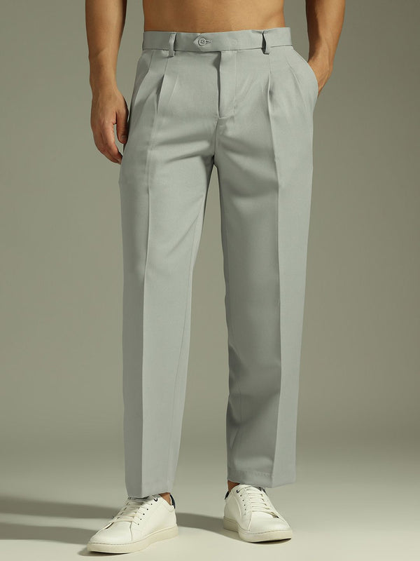 DENNISON Men Baggy Fit Pleated Trousers