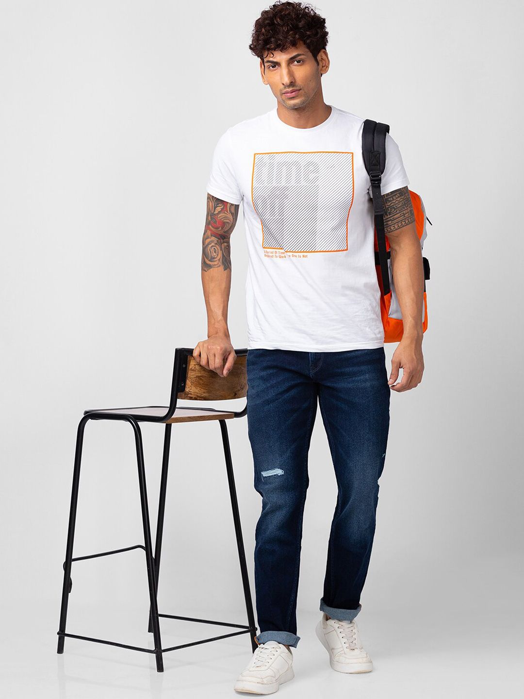SPYKAR Men Low Distress Light Fade Cotton Jeans