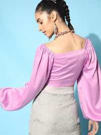 STREET 9 Women Elegant Lavender Solid Top