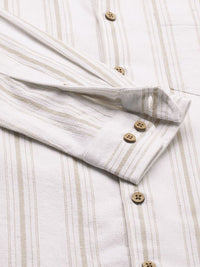 VASTRADO Men Classic Slim Fit Multi Stripes Opaque Striped Casual Shirt
