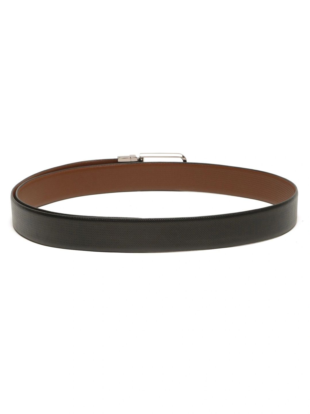 Teakwood Leathers Men Textured Leather Reversible Formal Belt