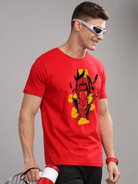 ADRO Men Printed Applique T-shirt