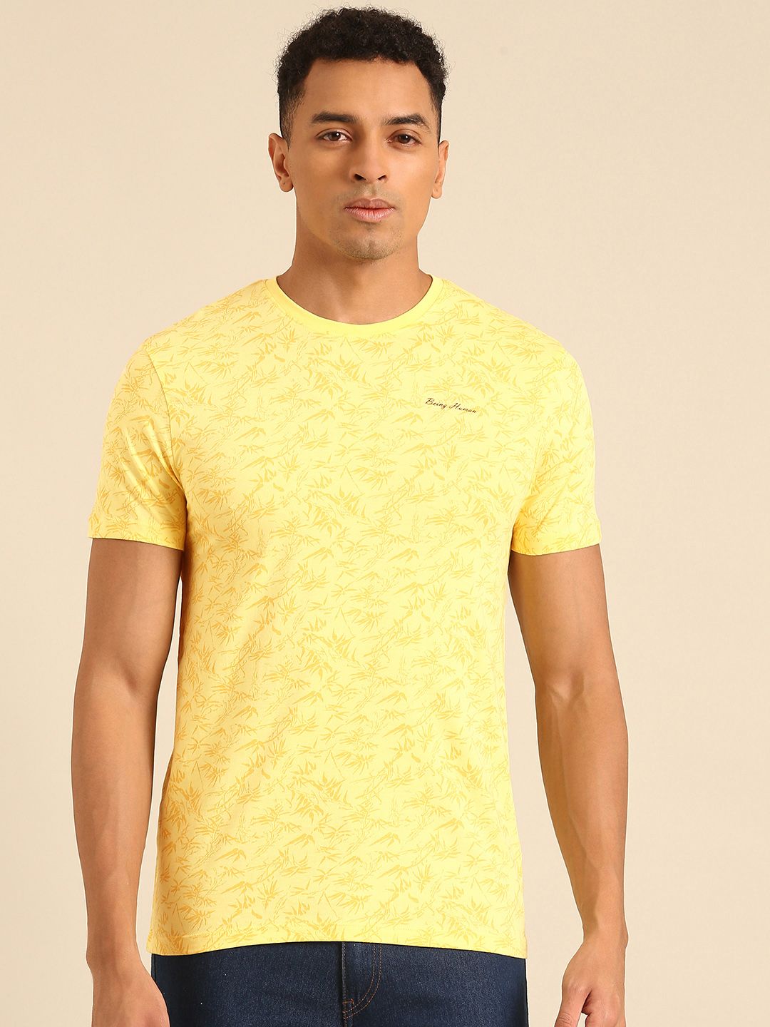 Being Human Tropical Printed Pure Cotton T-shirt
