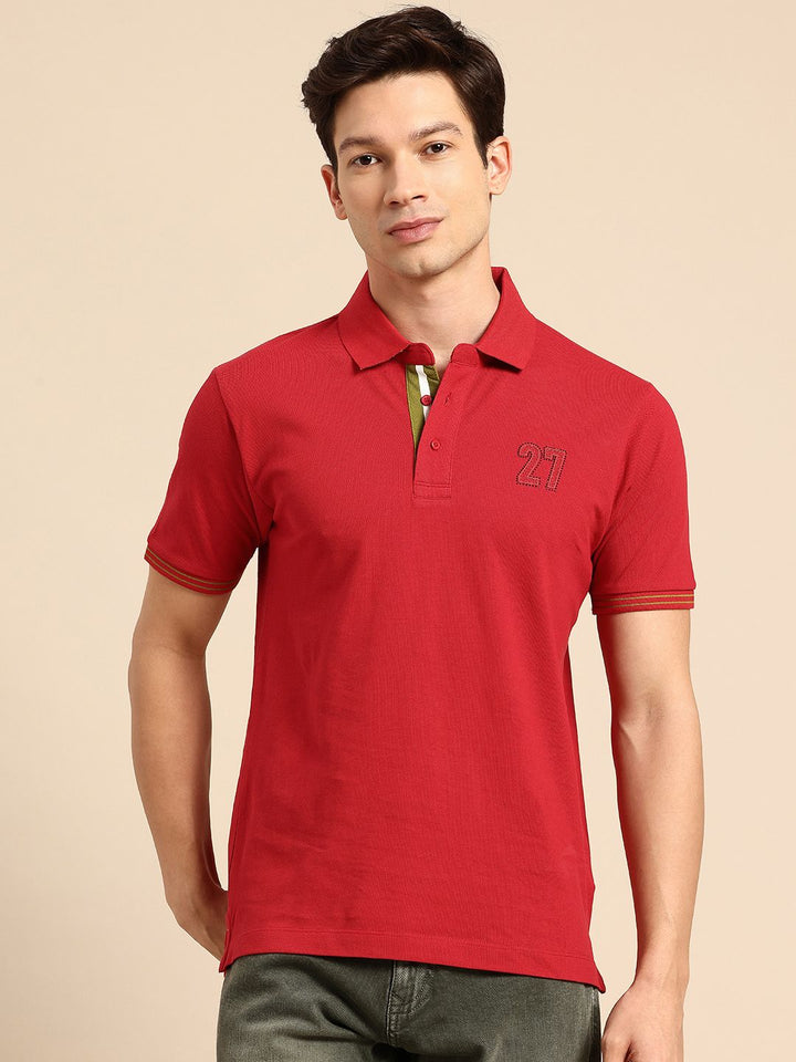 Being Human Pure Cotton Polo Collar T-shirt