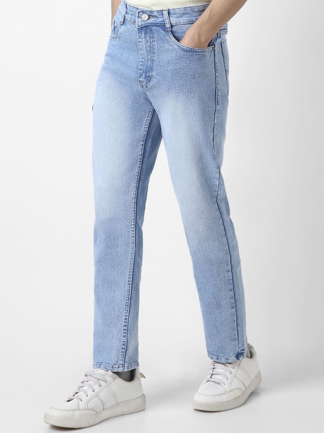 Urbano Fashion Men Straight Fit Heavy Washed Jeans Stretchable