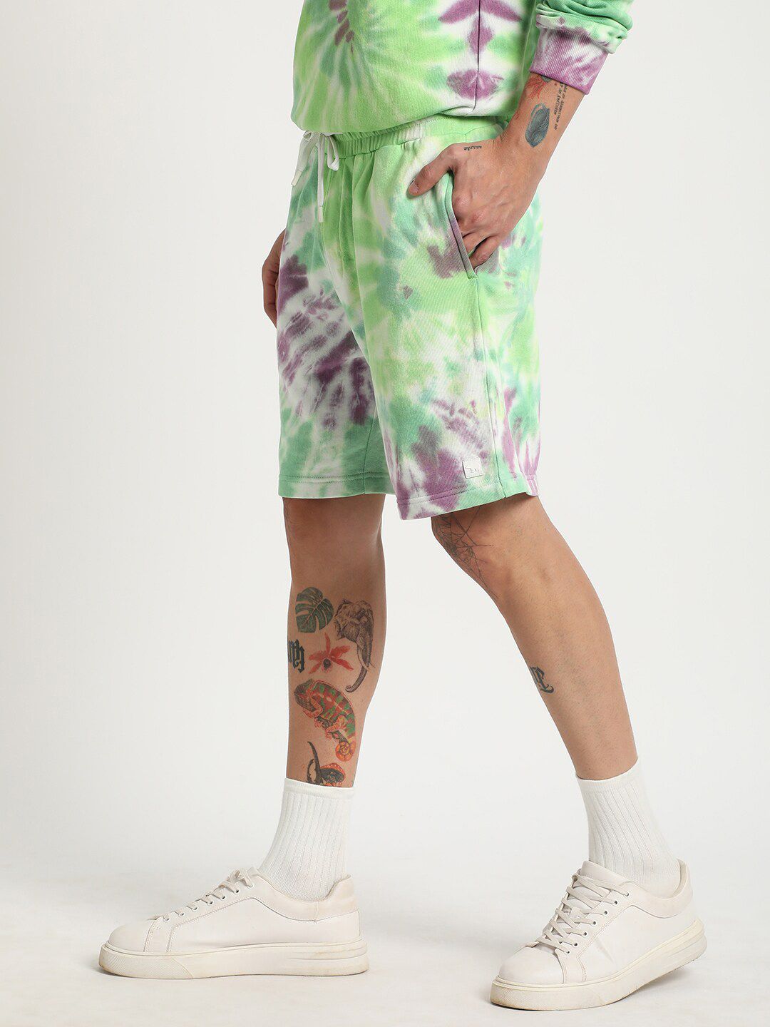 THE BEAR HOUSE Men Tie and Dye Pure Cotton Shorts