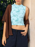 DressBerry Dyed Dash Cropped Fitted Top