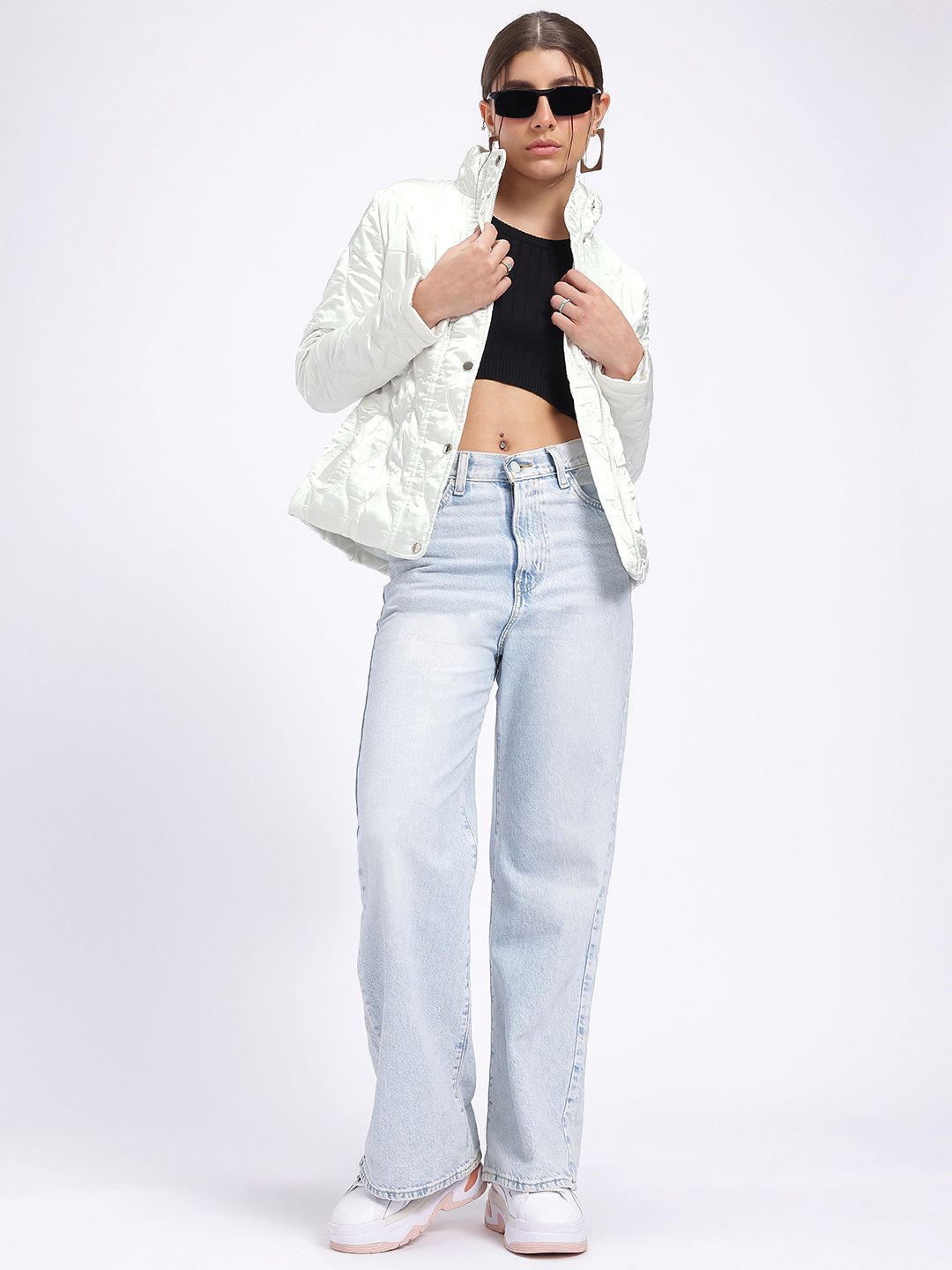 DressBerry Glossed Armor Quilted Jacket