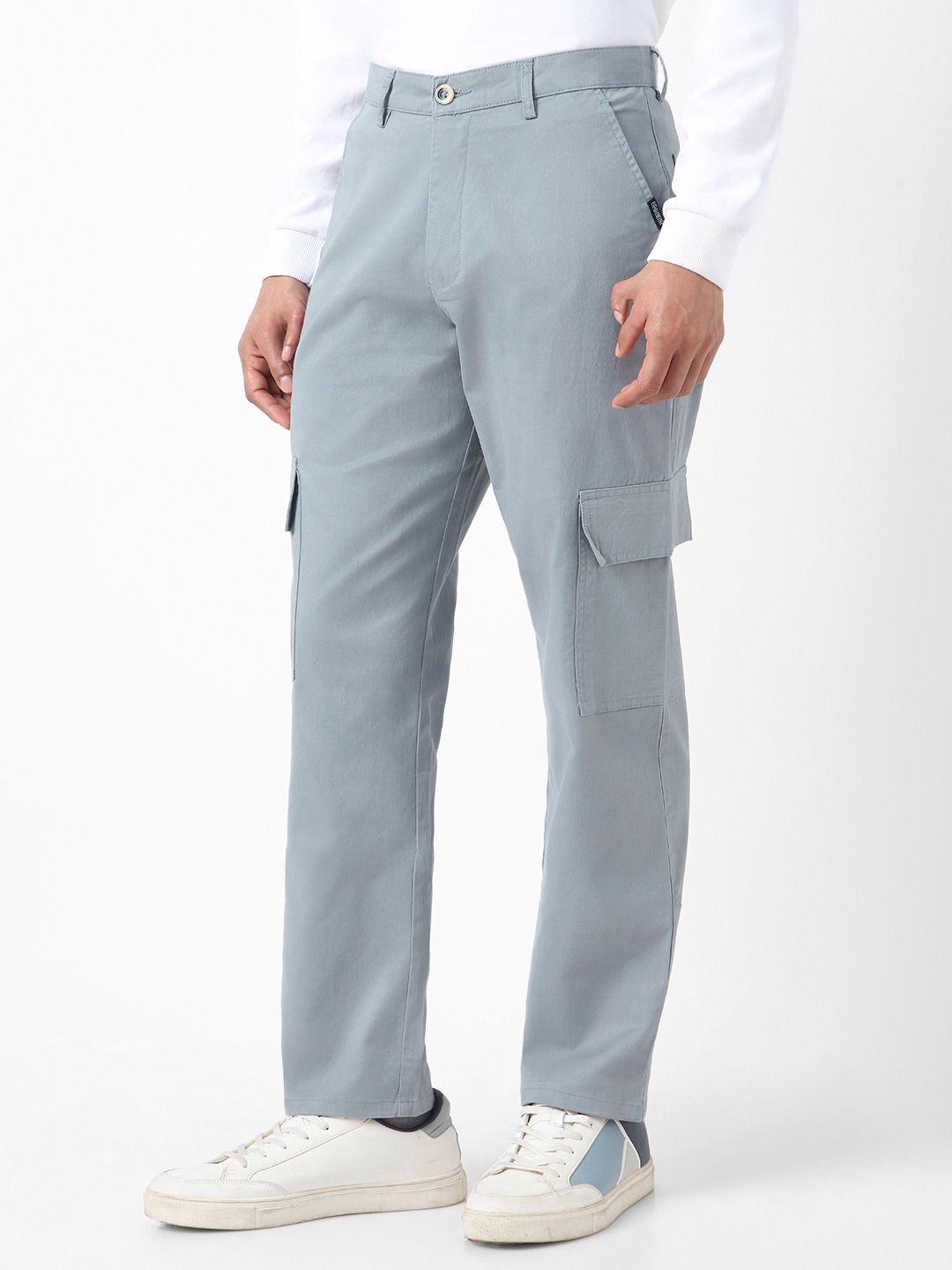Urbano Fashion Men Regular Fit Solid Cargo Chino Pant with 6 Pockets Stretchable