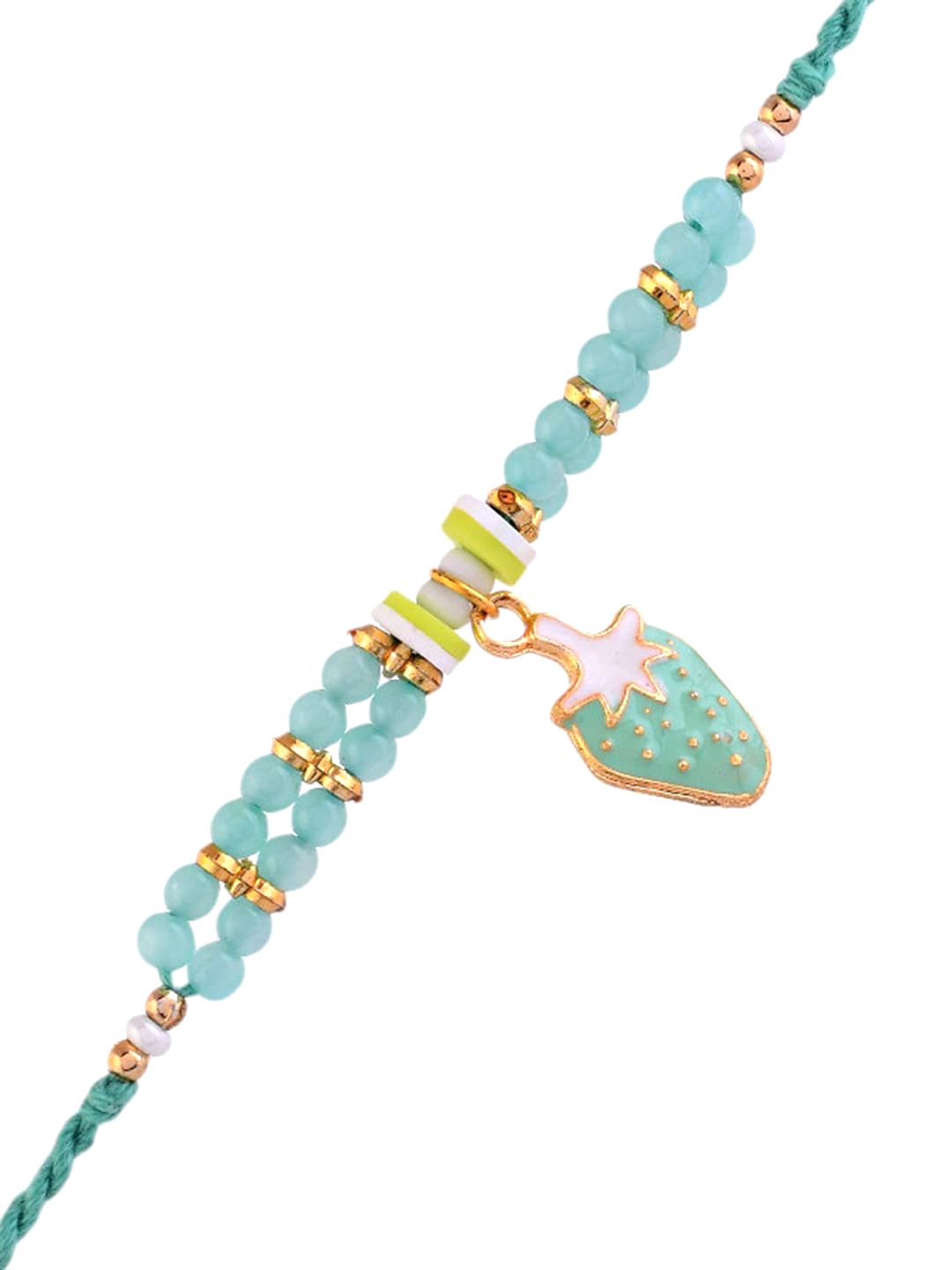 Voylla Turquoise Beads Kid's Fruit Motif Rakhi