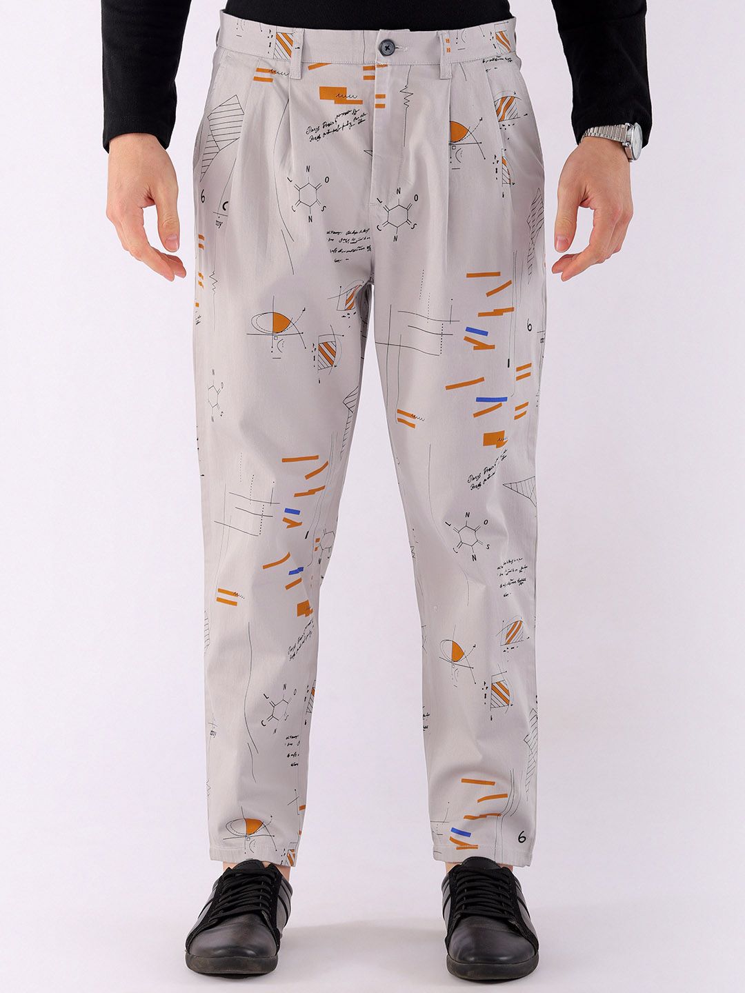 The Indian Garage Co Abstract Printed Cotton Loose Fit Trouser