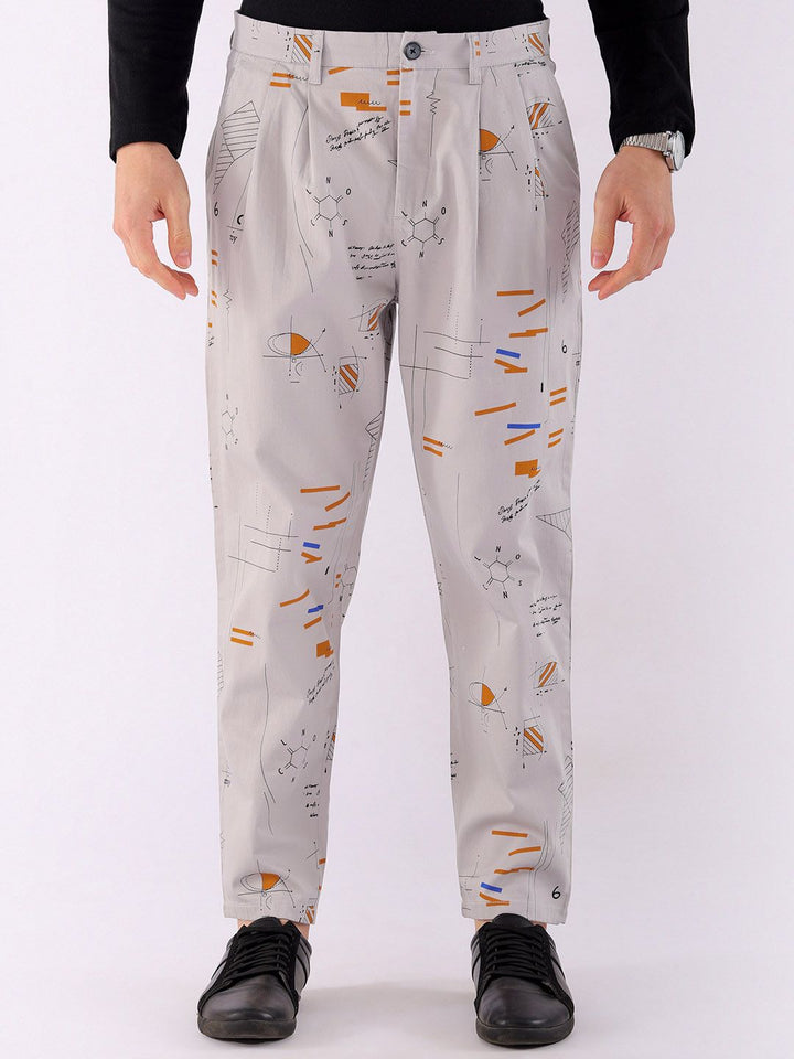 The Indian Garage Co Abstract Printed Cotton Loose Fit Trouser