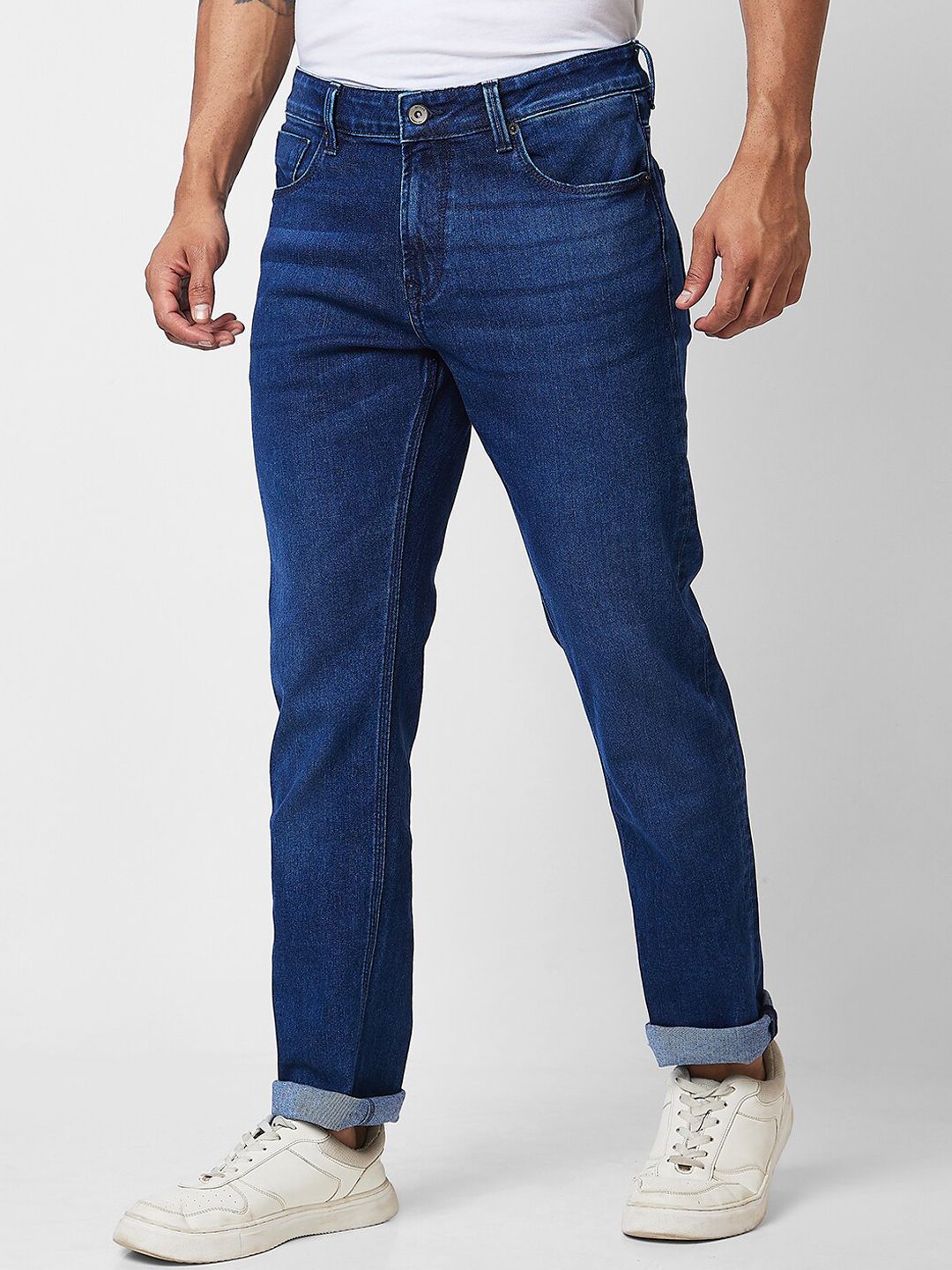 SPYKAR Men Relaxed Fit Light Fade Clean Look Cotton Jeans