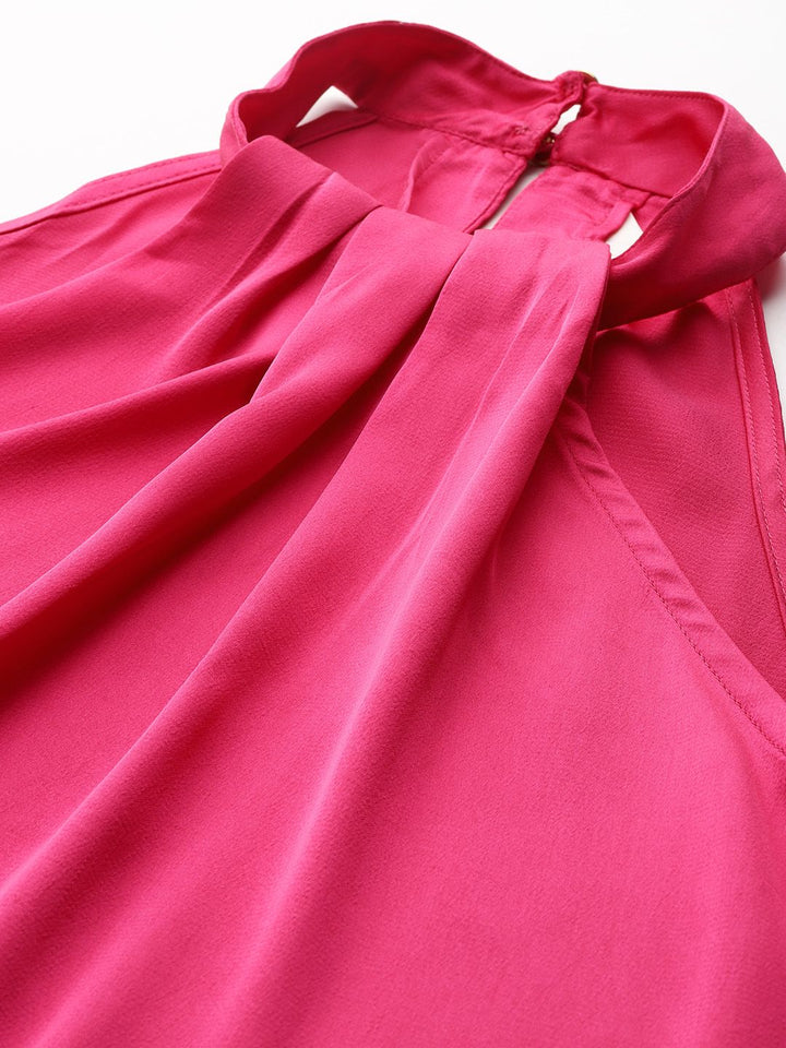 all about you Satin-Finish Halter Neck Top