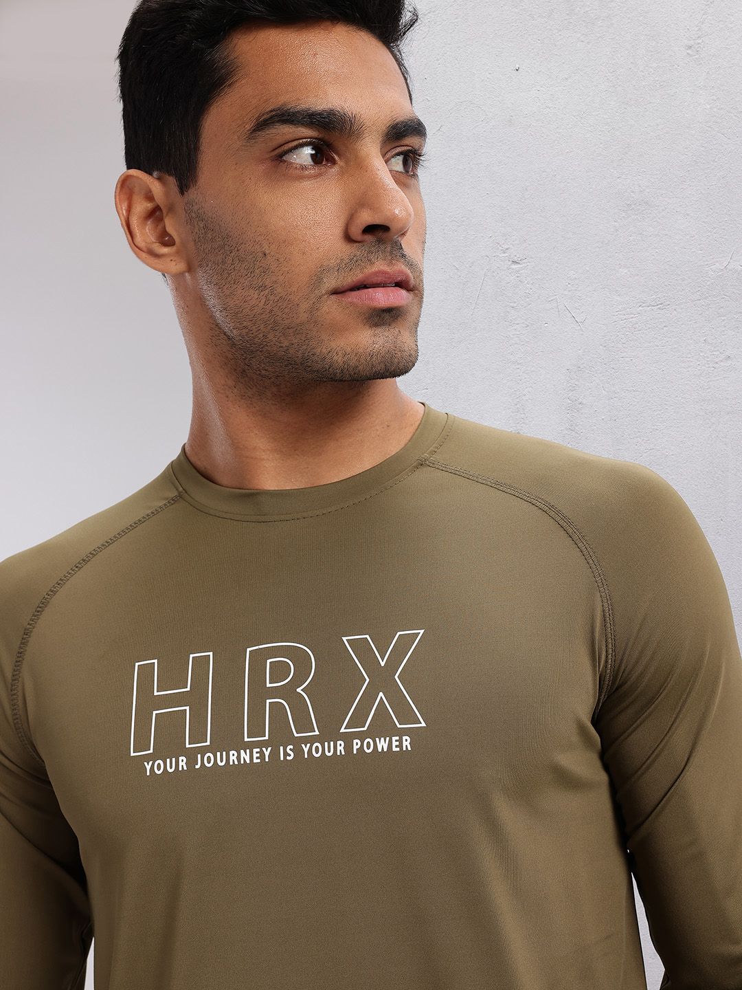 HRX by Hrithik Roshan Men Brand Logo Printed Rapid-Dry Training T-shirt