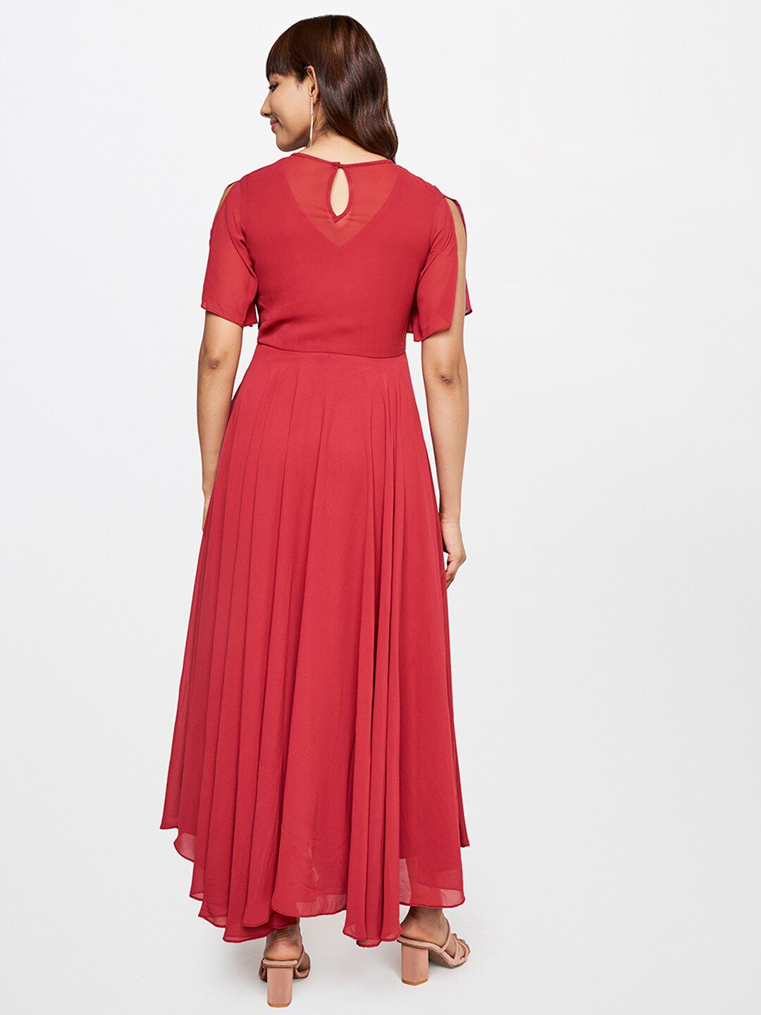 AND Women Red Embellished Embroidered Maxi Dress