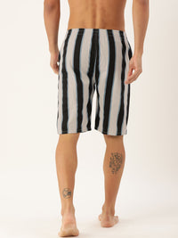 The Indian Garage Co Men Navy Blue & White Striped Pure Cotton Boxers 1120-BXR10-05