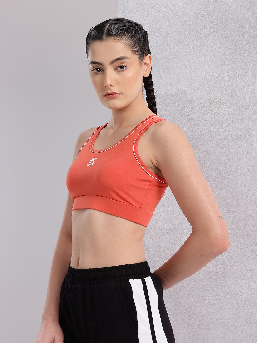 HRX by Hrithik Roshan Full Coverage Non-Wired Lightly Padded Training Bra KT472_03_C