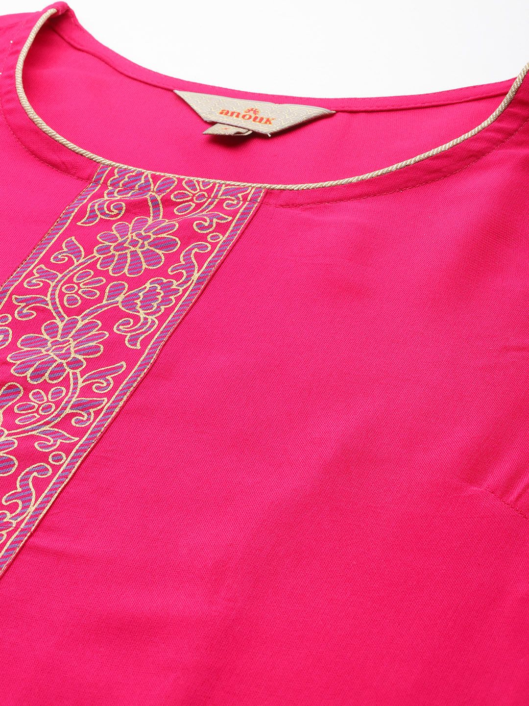 Anouk Ethnic Printed Kurta Set With Dupatta