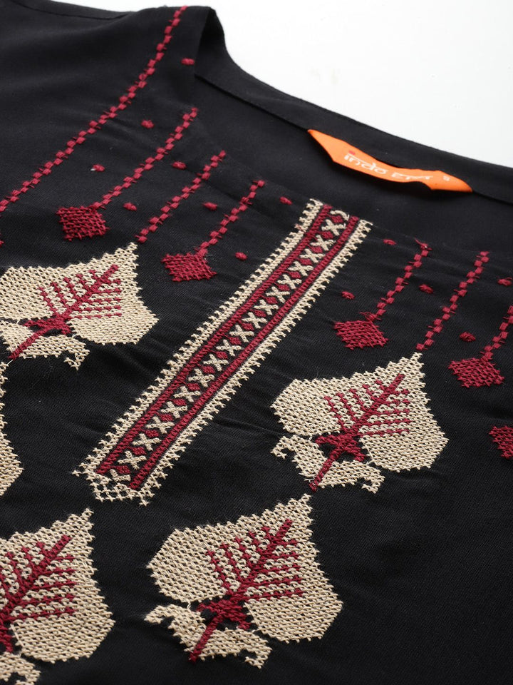 Indo Era Women Ethnic Motifs Embroidered Thread Work Kurta
