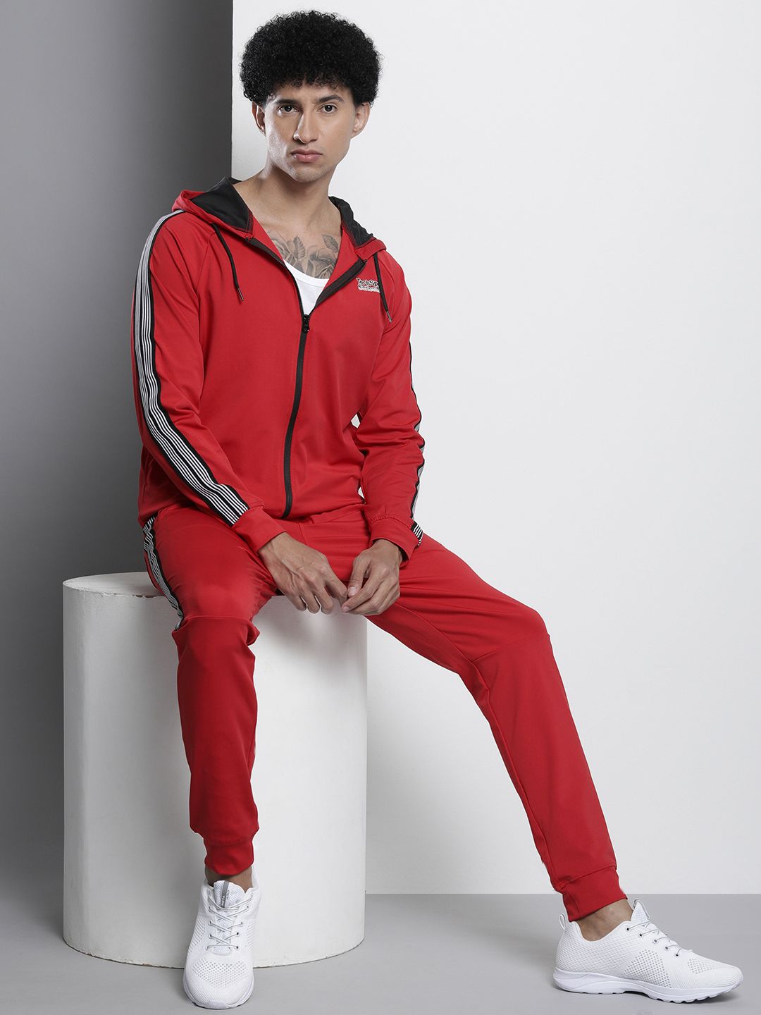 The Indian Garage Co Men Hooded Sweatshirt & Jogger Co-Ord Set