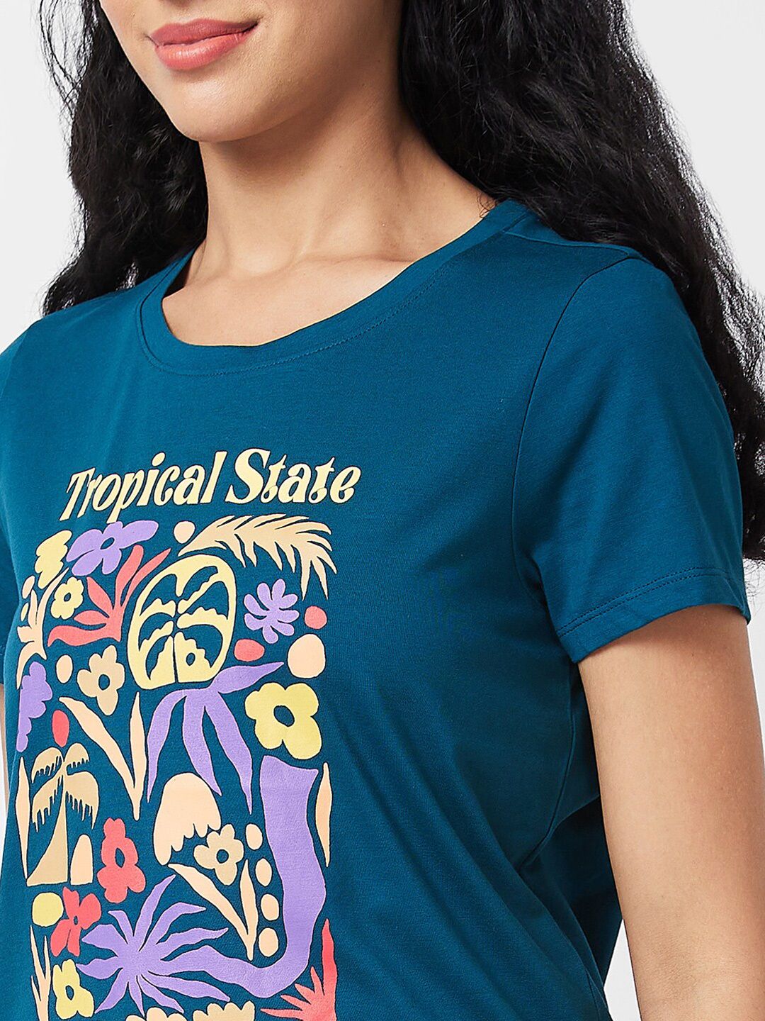 SPYKAR Round Neck Printed Ethnic T-shirt