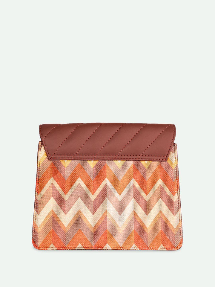 ZOUK Women Stripes Structured Basic Sling Bag