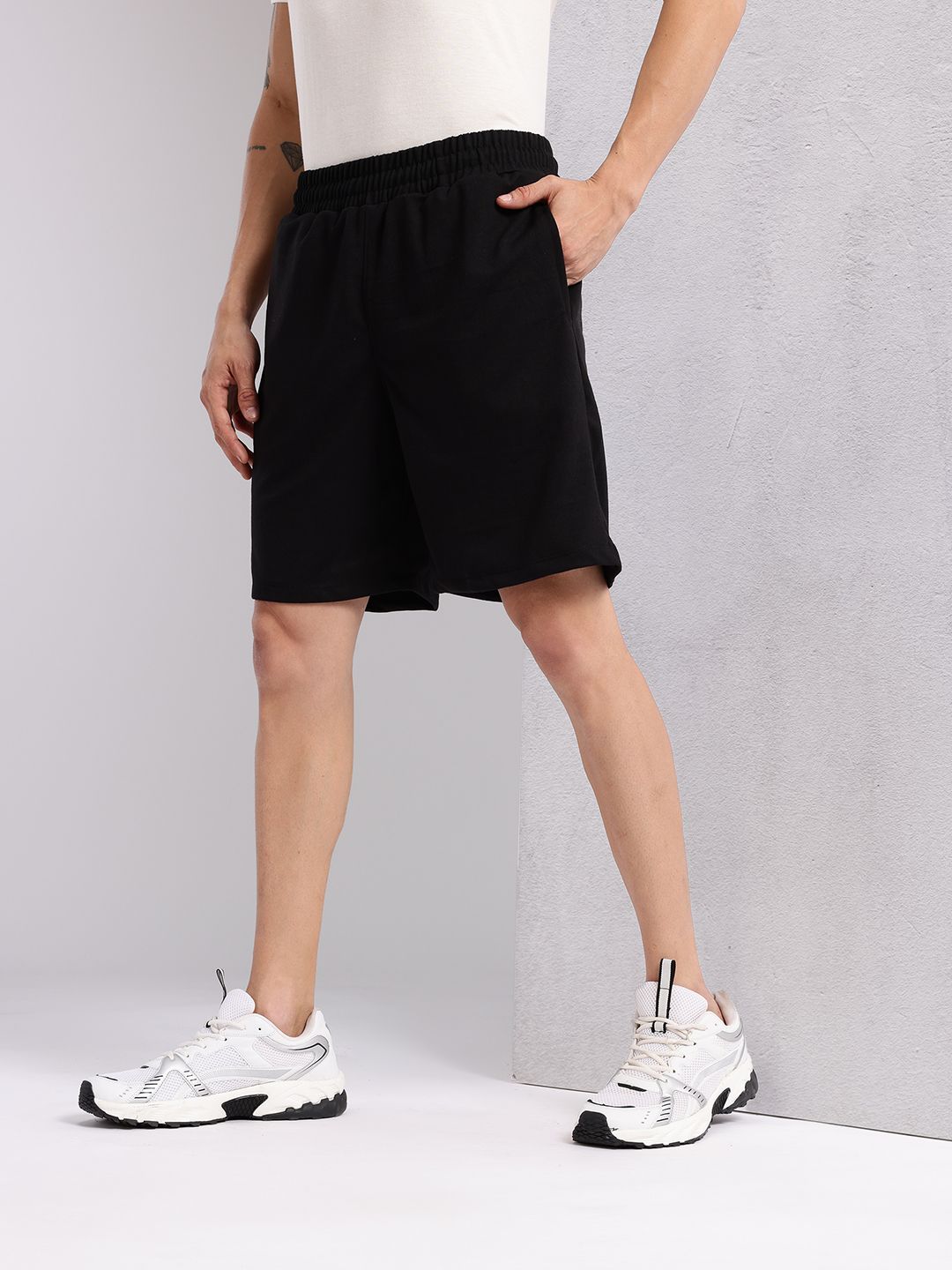 HRX by Hrithik Roshan Men Typography Printed Mid-Rise Regular Fit Shorts