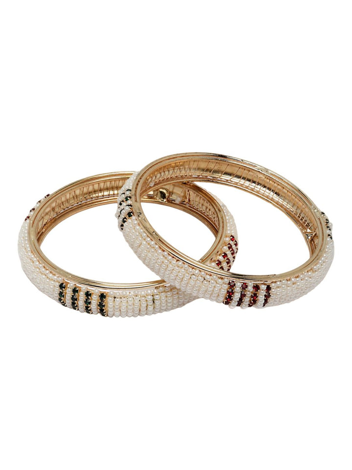 Set PANASH 2 Gelang Manik Mutiara Bersalut Emas