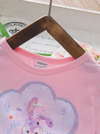 YK Girls Cotton Round Neck Fit & Flare Dress