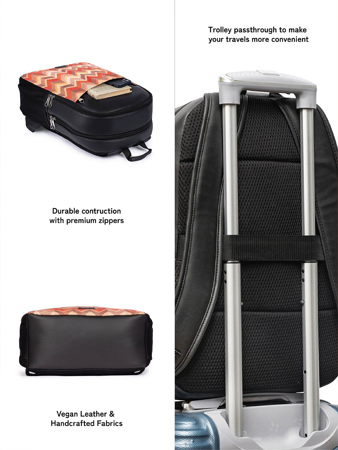 ZOUK Tidal Wave Printed Water Resistance Backpack Up To 16 Inch