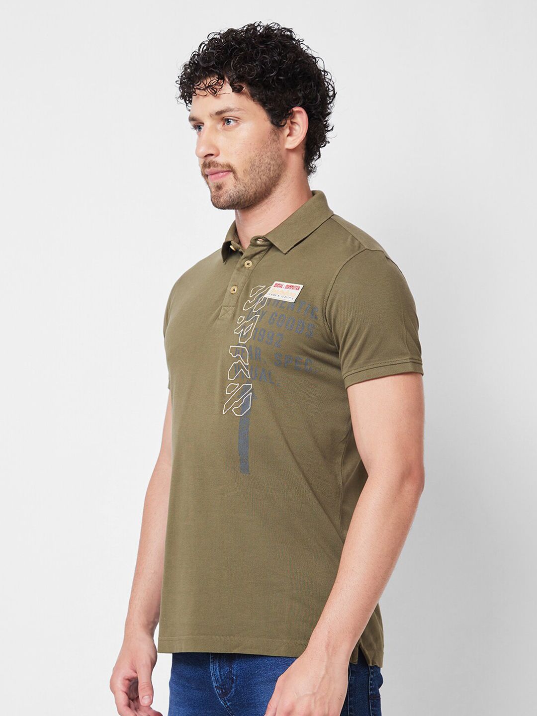 SPYKAR Polo Collar Cotton Slim Fit T-shirt