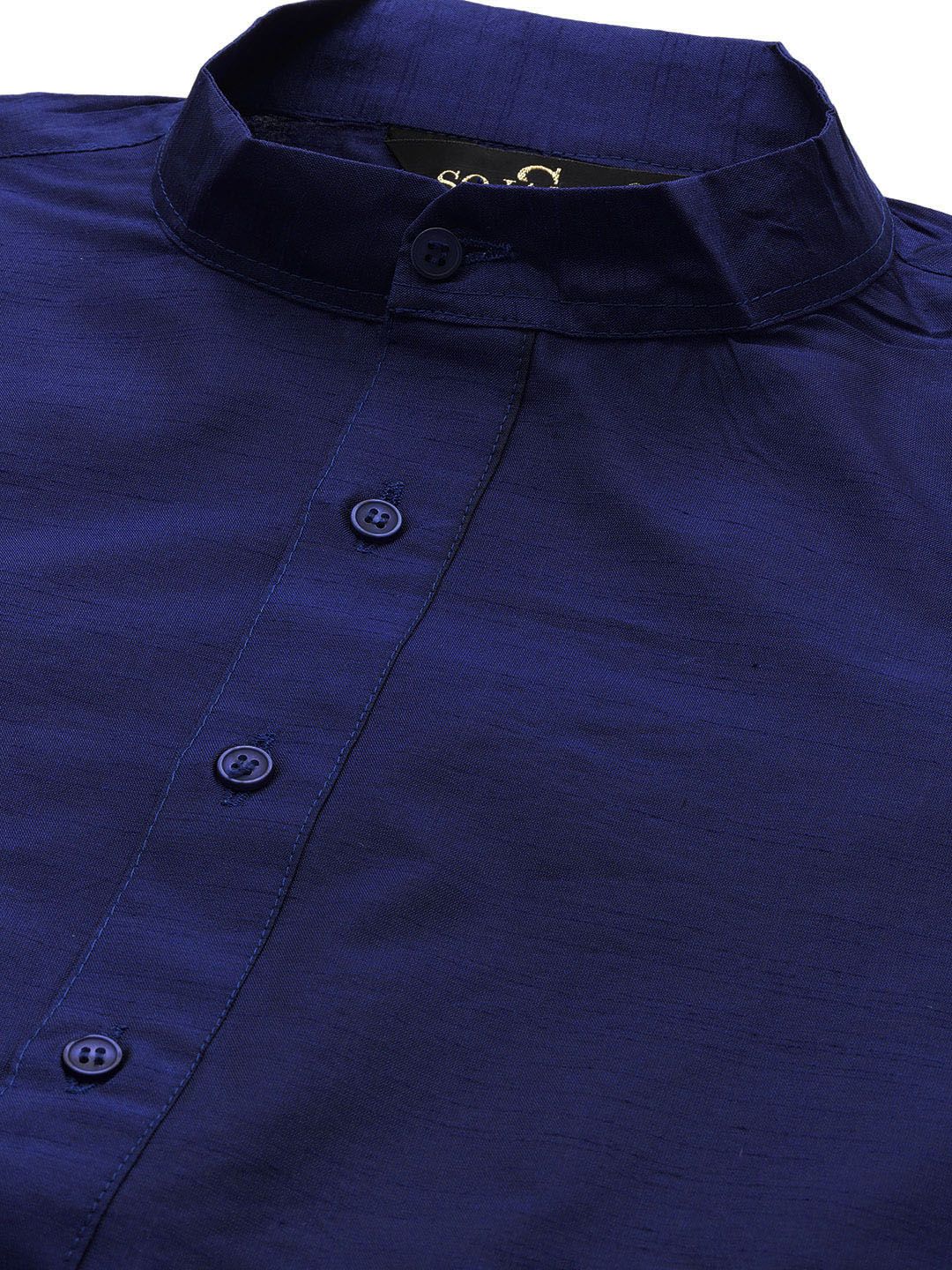 SOJANYA Kurta Motif Etnik Biru Lelaki dengan Churidar