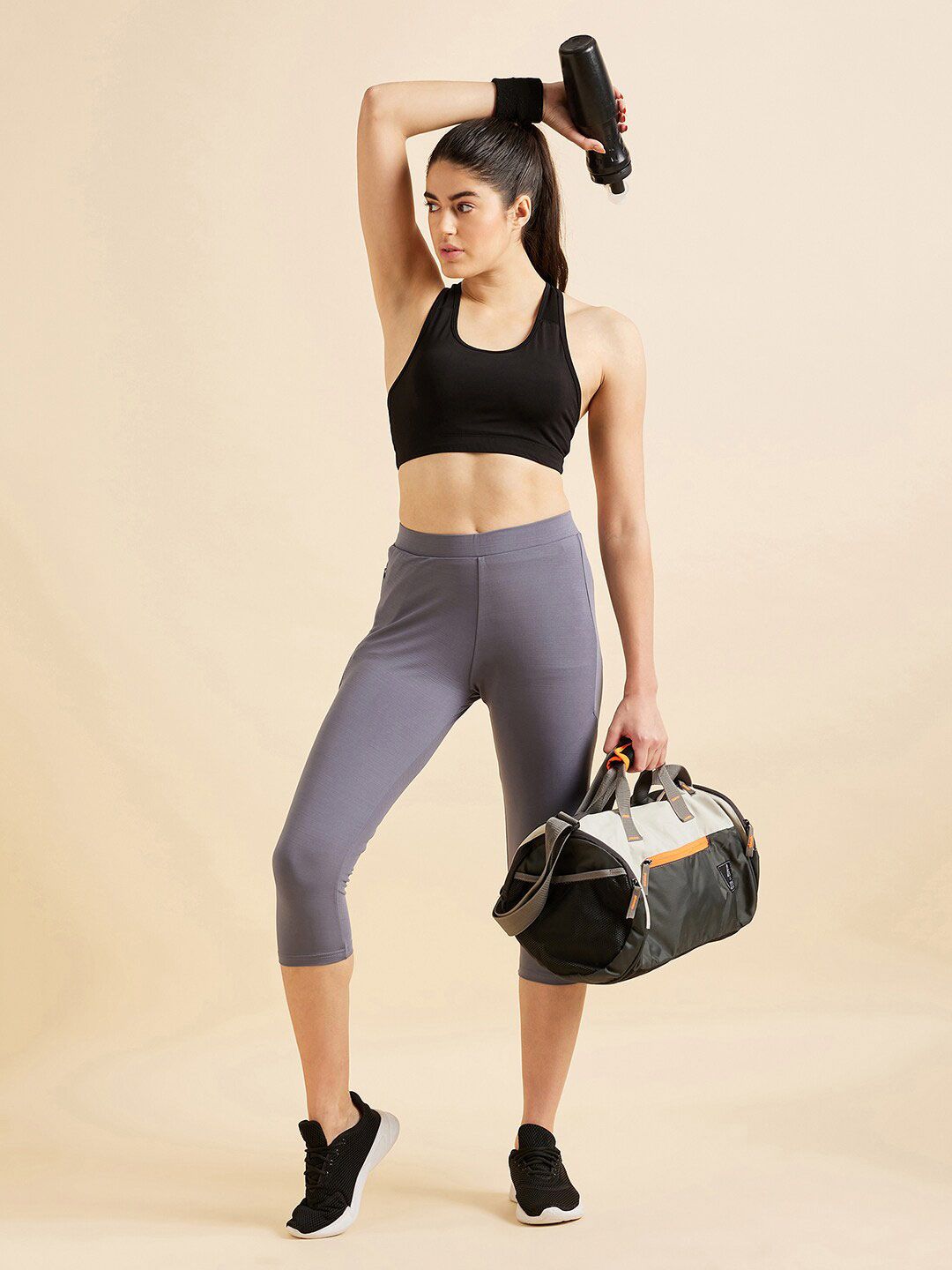 Sweet Dreams Women Regular Fit Mid-Rise Sports Capris