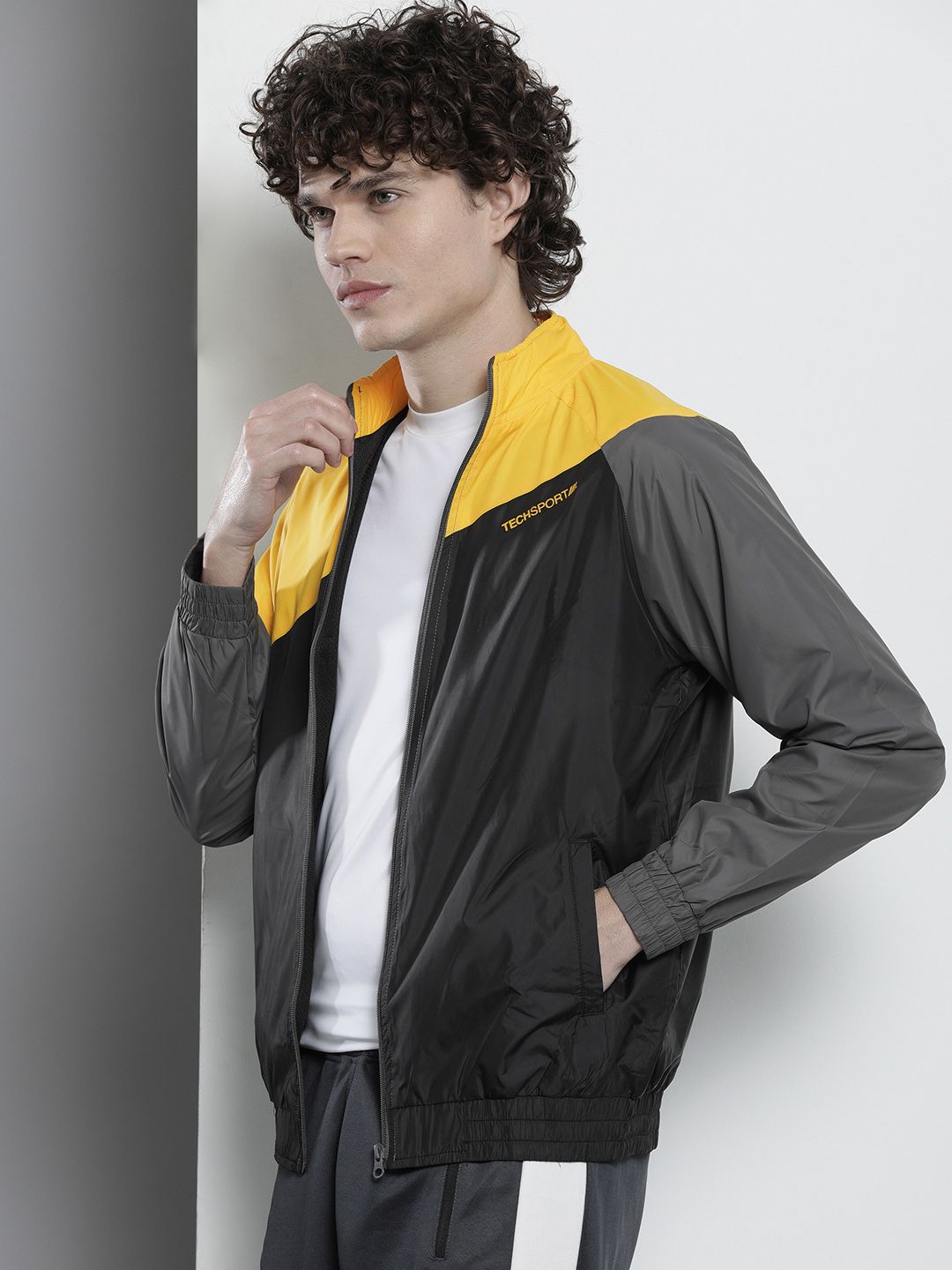 The Indian Garage Co Men Colourblocked Bomber Jacket