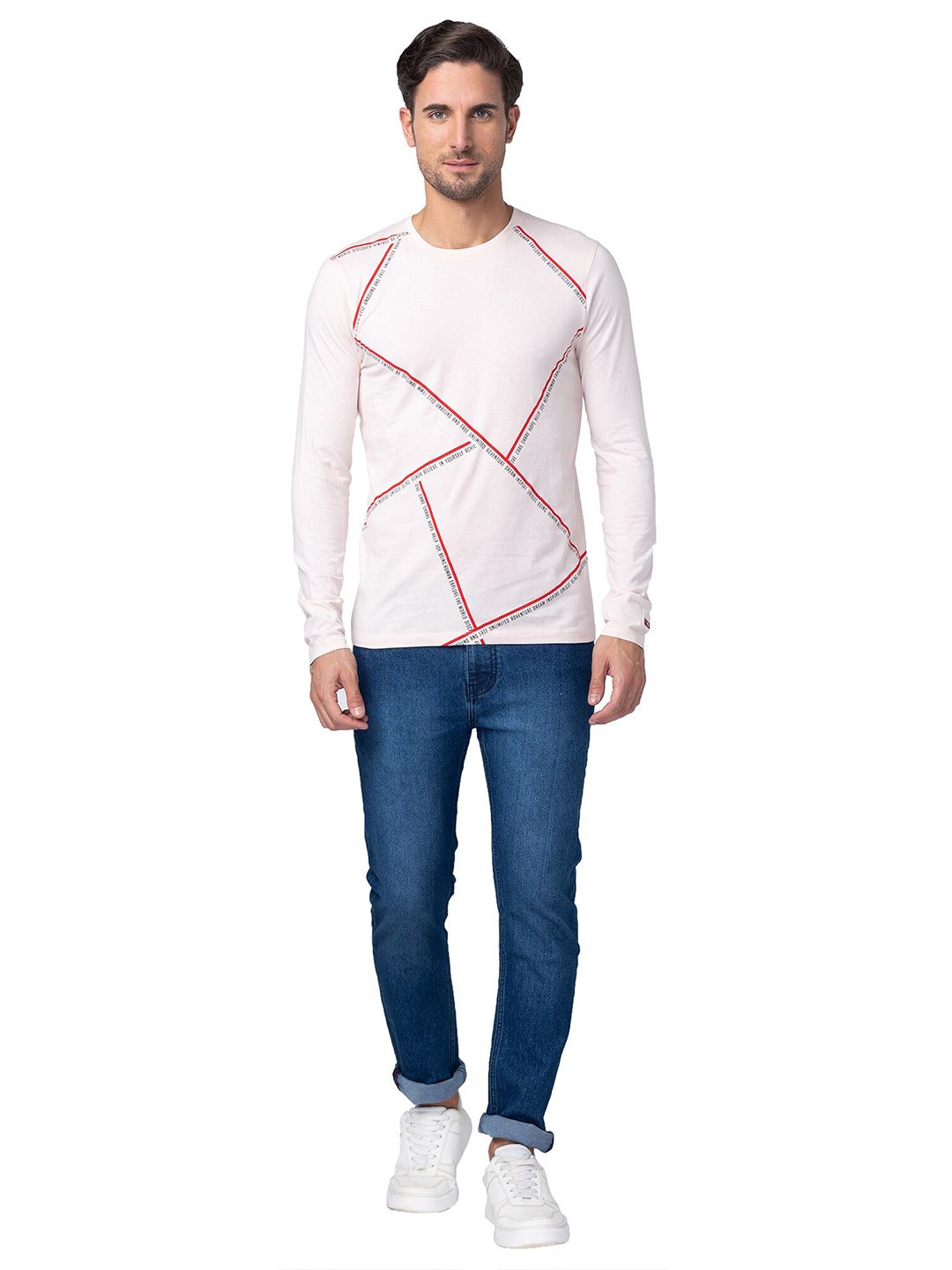 Being Human Slim Fit Typography Printed Round Neck T-shirt