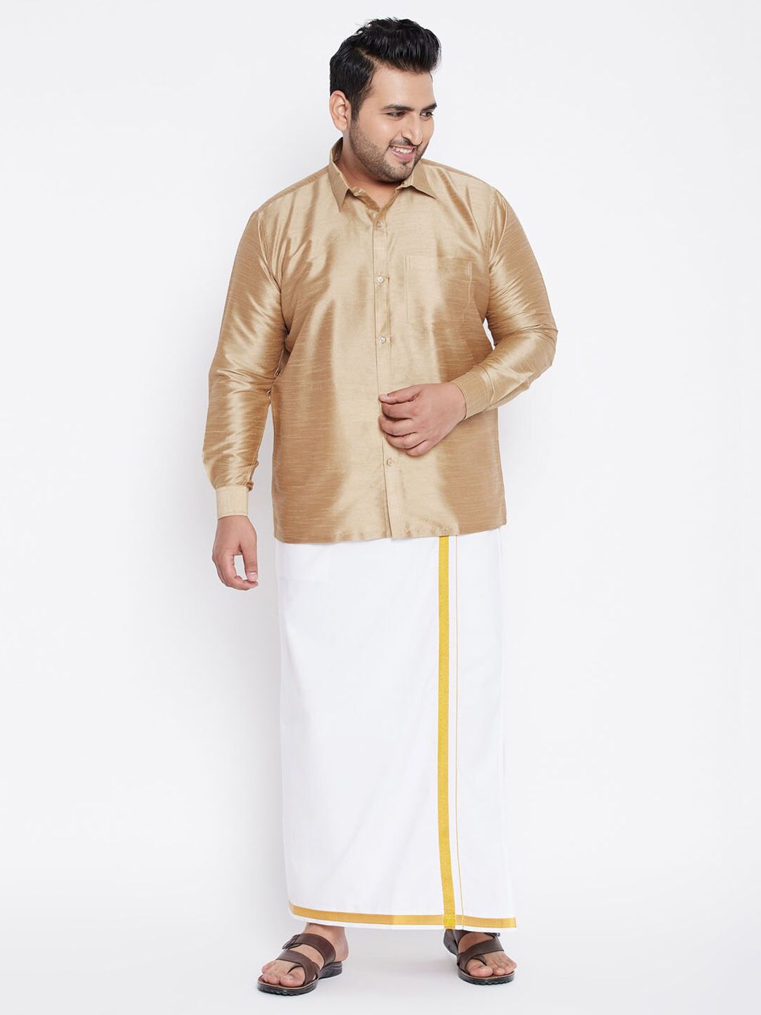 VASTRAMAY Men Silk  Premium Casual Shirt